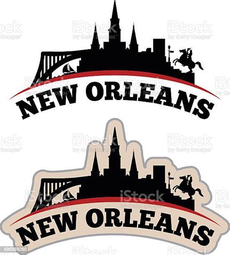 Stylized New Orleans Cityscape Graphic Stock Illustration Download