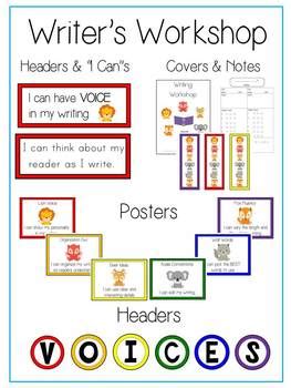 Voices Writer S Workshop Packet Reading Strategies Goal Posters Covers