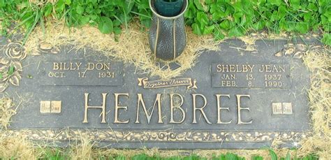 Shelby Jean Green Hembree 1937 1990 Find A Grave Memorial