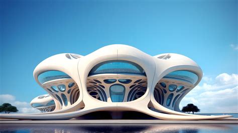 3D futuristic sci-fi city architecture with organic skyscrapers, for ...