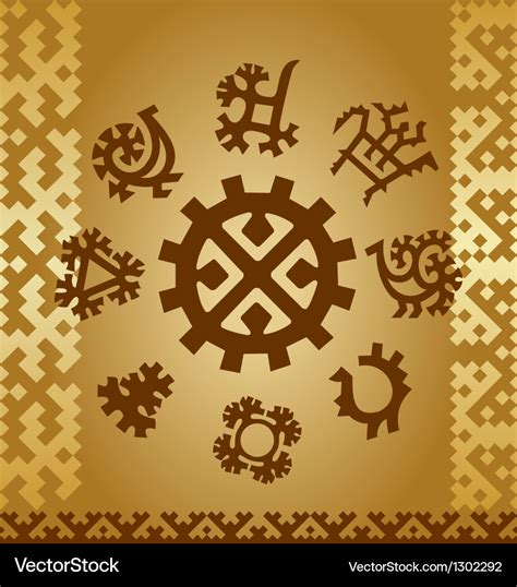 Patterns of northern finno ugric tribes Royalty Free Vector