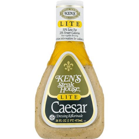 Ken's Steak House Lite Caesar Salad Dressing, 16 Ounce Bottle - Walmart ...