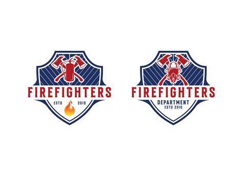 Firefighter emblem logo design. in a classic concept 28129949 Vector ...