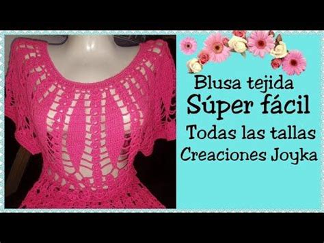 Blusa tejida súper fácil todas las tallas Versión Zurdo YouTube