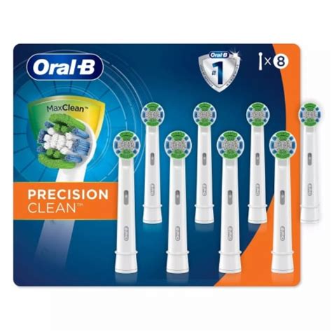 Oral B Precision Clean Electric Toothbrush Replacement Brush Heads 8 Count 1 Unit Kroger