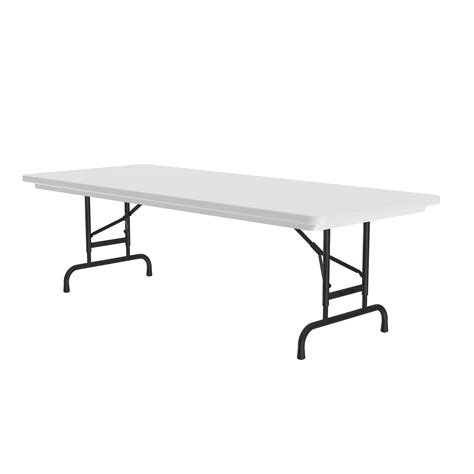 Correll 22 32h Adjustable Heavy Duty Blow Molded Folding Table In Gray