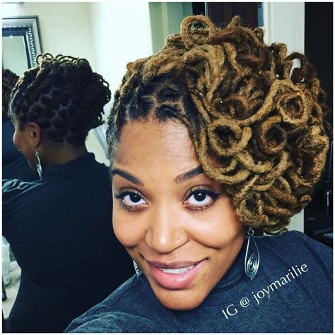 Side Swept Loc Style Locs Hairstyles Dreadlock Styles Dreadlock