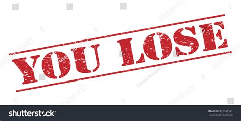 You Lose Vector Stamp On White Background 447544921 Shutterstock