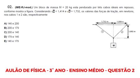 Aul O De F Sica Ano Quest O Estatica Do Ponto Material Um