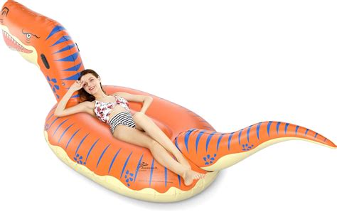 Jasonwell Flotador inflable de dinosaurio para niños y niñas y adultos