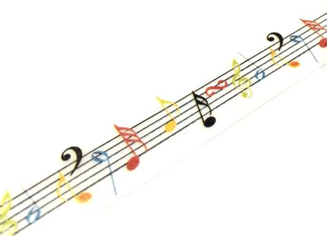 Rainbow Music Notes Washi Tape