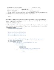 Ps5 1 Docx CS3800 Theory Of Computation October 28 2014 Problem Set