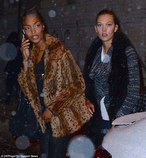 Jourdan Dunn Grabs Karlie Kloss Cleavage At Diane Von Furstenberg NYFW