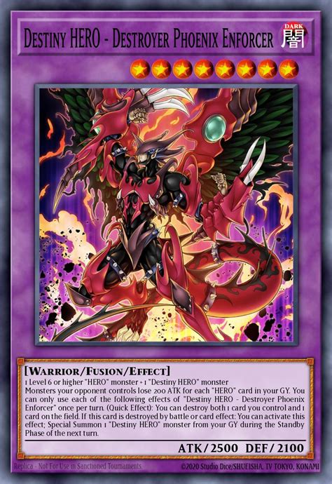 Destiny Hero Destroyer Phoenix Enforcer Yu Gi Oh Card Database