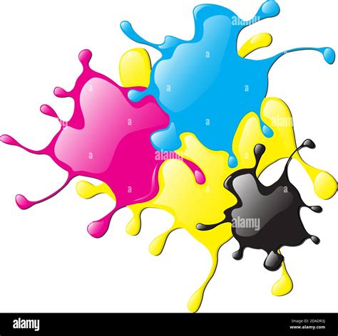 Cmyk Splash Cut Out Stock Images Pictures Alamy