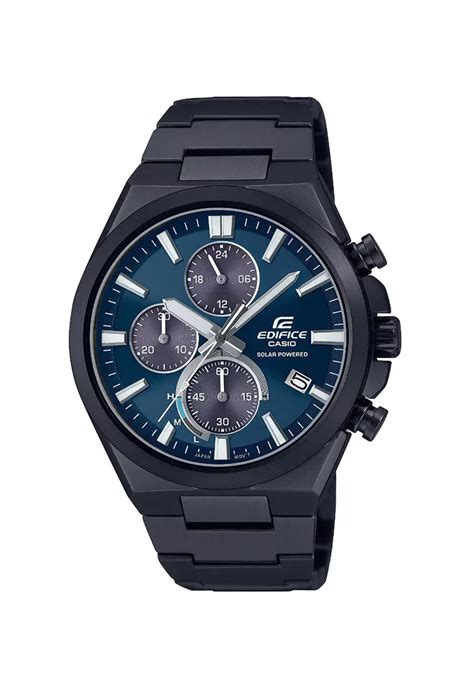 Jual Casio Casio EDIFICE Jam Tangan Pria Black Blue Stainless Steel