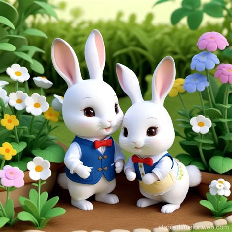 Rabbits In Sylvanian Families Garden Stable Diffusion En L Nea