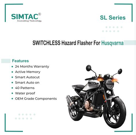 Switchless V Husqvarna Compatible Simtac Pnp Hazard Flasher