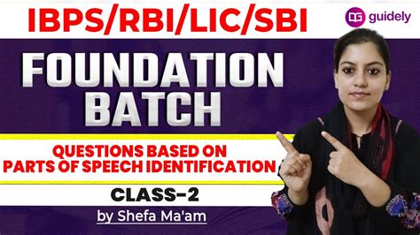 Foundation Batch Class 2 Parts Of Speech Identification IBPS RBI