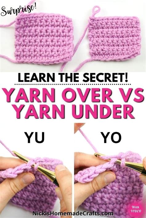 How To Crochet Yarn Over Vs Yarn Under Correct Way Made Easy