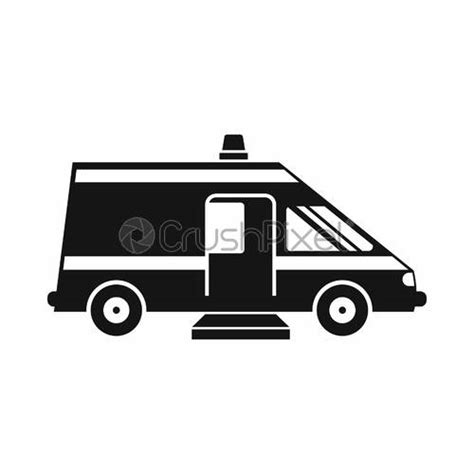 Icono del coche de ambulancia de la clínica estilo vector de stock