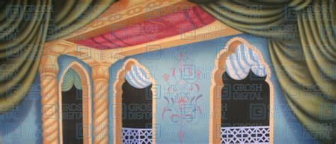 Arabian Palace Interior Projected Backdrops - Grosh Digital