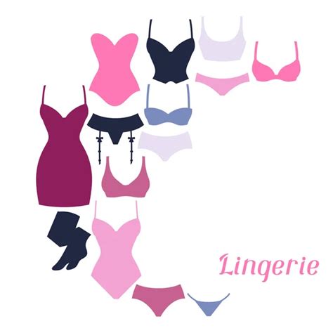 Fashion Lingerie Background Design With Female Underwear Stock Vector