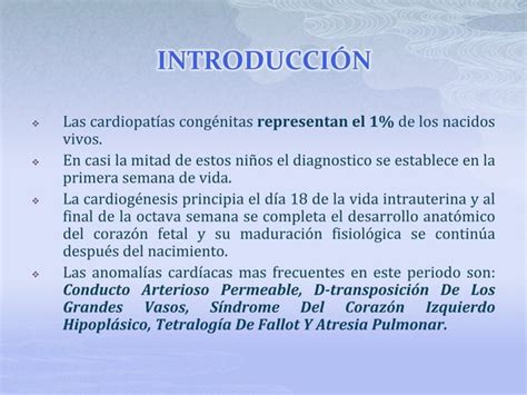 Cardiopatías Congénitas En Neonatos