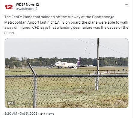 FedEx 757 skids along Chattanooga runway during gear-up landing | News | Flight Global