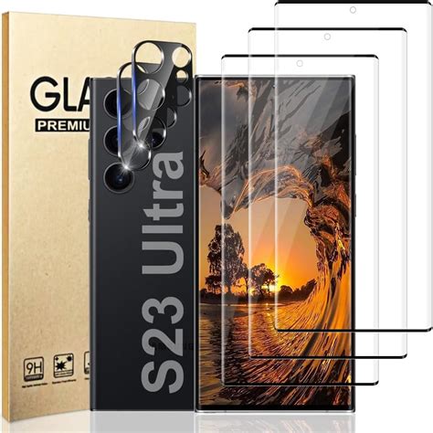 Ouyteu [3 2 Pack] Galaxy S23 Ultra Screen Protector And