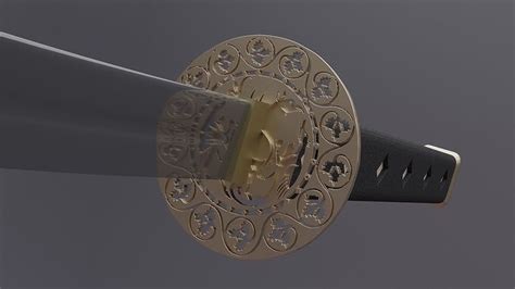 realastic Katana sword 3D model | CGTrader