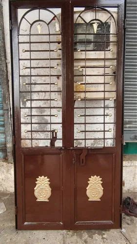 Coated Modern Mild Steel Main Door For Home Brown At Rs 250 Sq Ft In