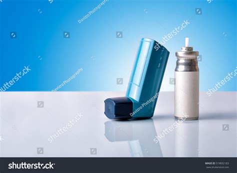 Cartridge Blue Medicine Inhaler On White Stock Photo (Edit Now) 519832183