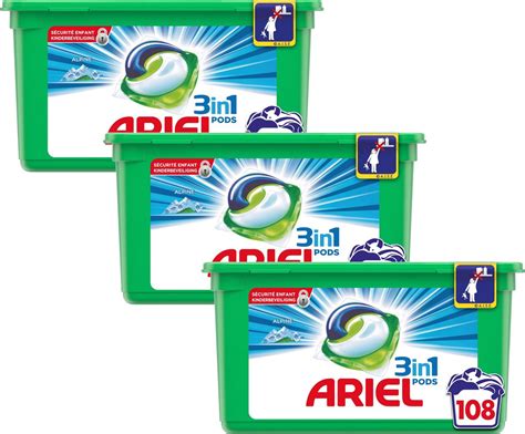 Ariel 3in1 Pods Alpine Lessive Capsules de lessive Boîte pour 3 mois