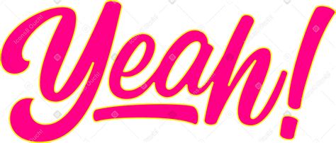lettering yeah text png svg