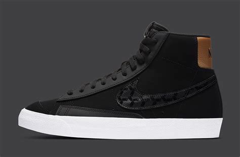 Nike Blazer Mid Pops Up In A Premium Black And Gold Finish House Of Heat