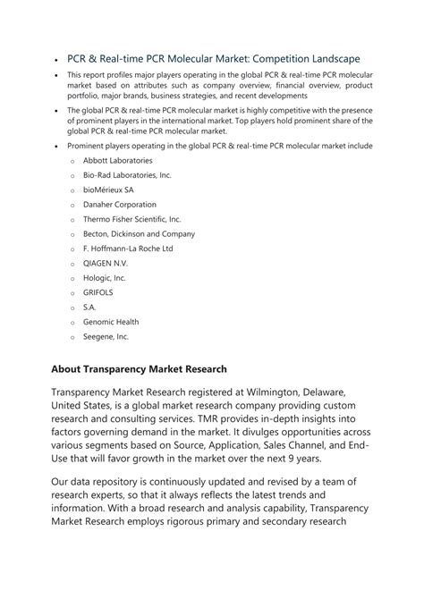 Ppt Pcr Real Time Pcr Molecular Diagnostics Market Powerpoint