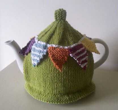 Summer Bunting Tea Cosy Knitting Crochet Pattern By Buzybee Knitting