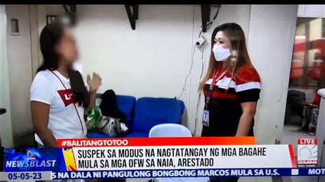 Arestado Ang Isang Babae Sa Modus Na Kumuha Ng Mga Bagahe Sa Mga OFW Sa