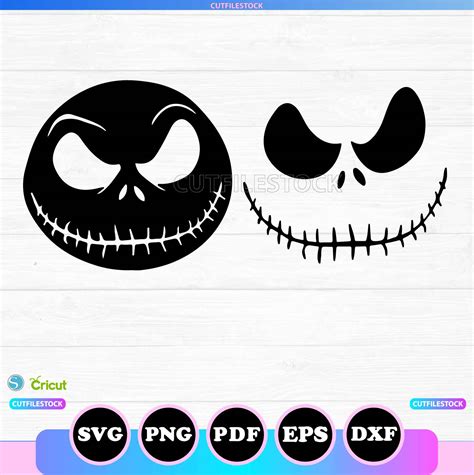 Jack Skellington Face Svg Png Cricut Nightmare Before Christmas Face Svg