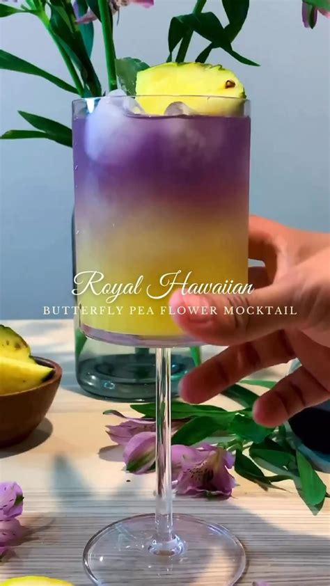 The Royal Hawaiian Vegan Butterfly Pea Flower Mocktail Mocktails Vegan