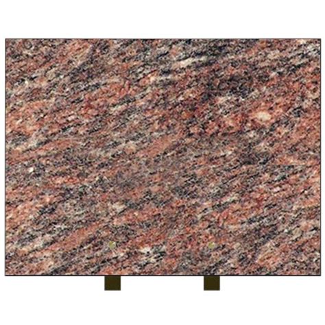 PLAQUE FUNÉRAIRE 30X40 GRANIT ROSE D ALVA SUR PIEDS