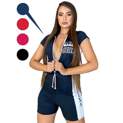 Macacao Maria Gueixa Feminino Macaquinho Academia Fitness Fimina