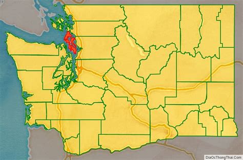 Map of Island County, Washington - Thong Thai Real