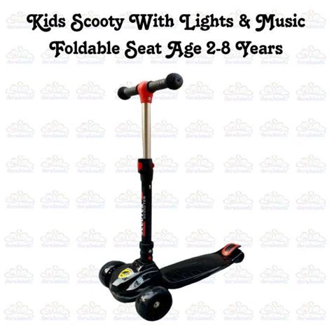 kids boy girl foldable scooter scooty  wheels lights