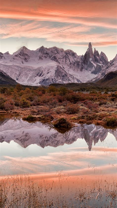 Sunset With Cerro Torre Mountain Los Glaciares National Park