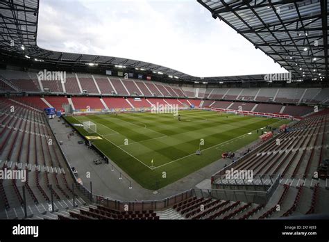 The empty Wörthersee Stadium before the Uniqa ÖFB Cup Final match