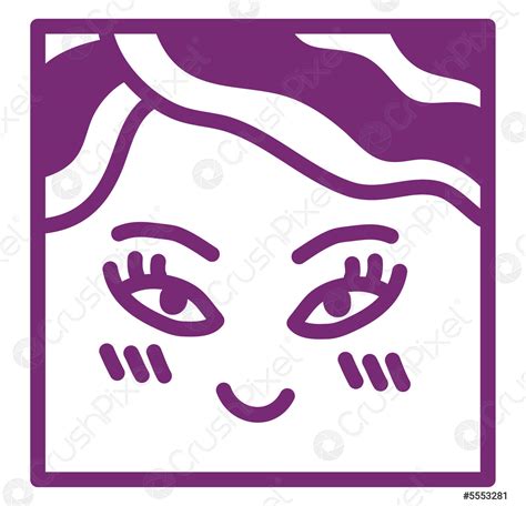 In love emotion face, illustration, vector on a white background ...