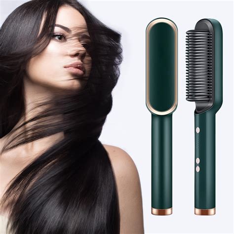 Hair Straightener Brush With 5 Tempnegative Ion Styling