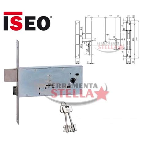 Serratura Infilare Iseo Doppia Mappa Ferro Ferramentastella